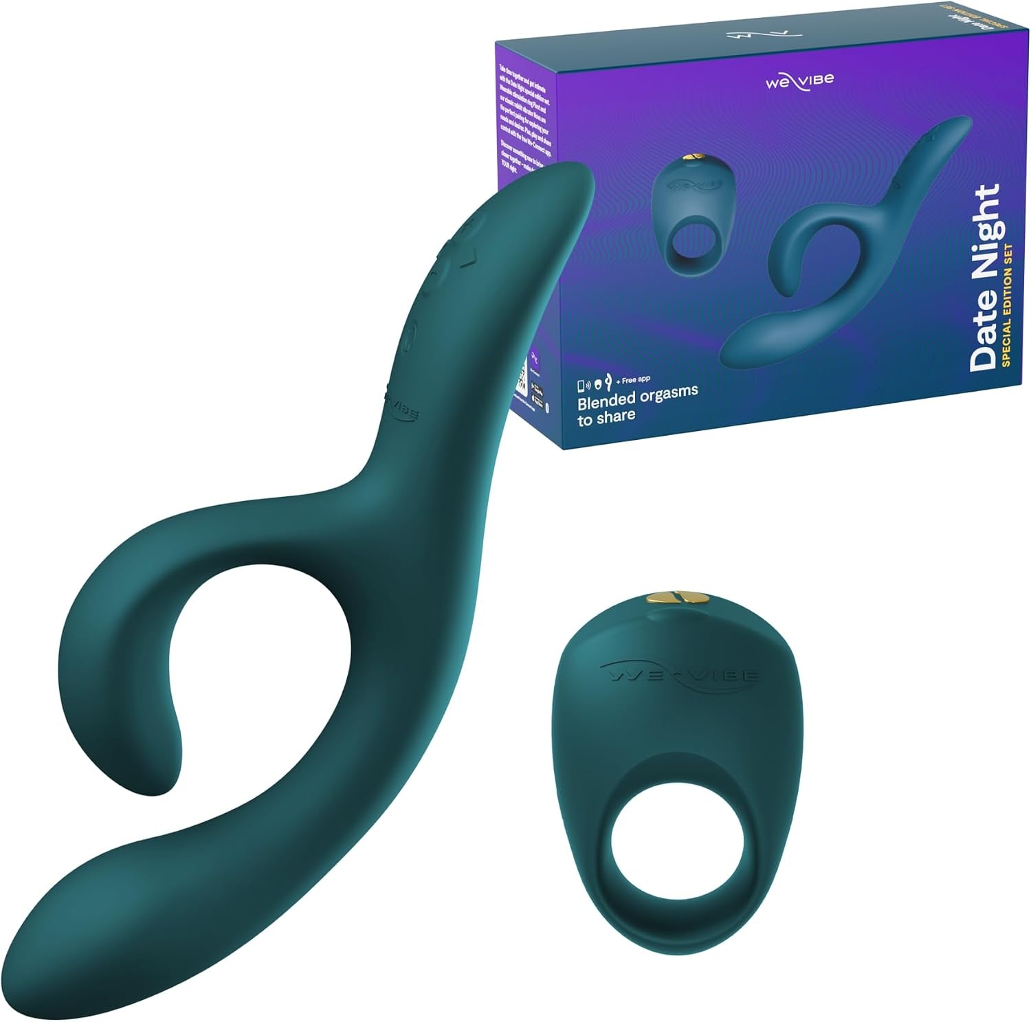 image:imageWeVibe Date Night Couples Sex Toy Kit G Spot Rabbit Vibrator amp Vibrating Cock Ring App Enabled His amp Hers Adult Sex Toys Dildo Clitoral Stimulator amp Penis Ring Vibrator Set Gifts for Couples