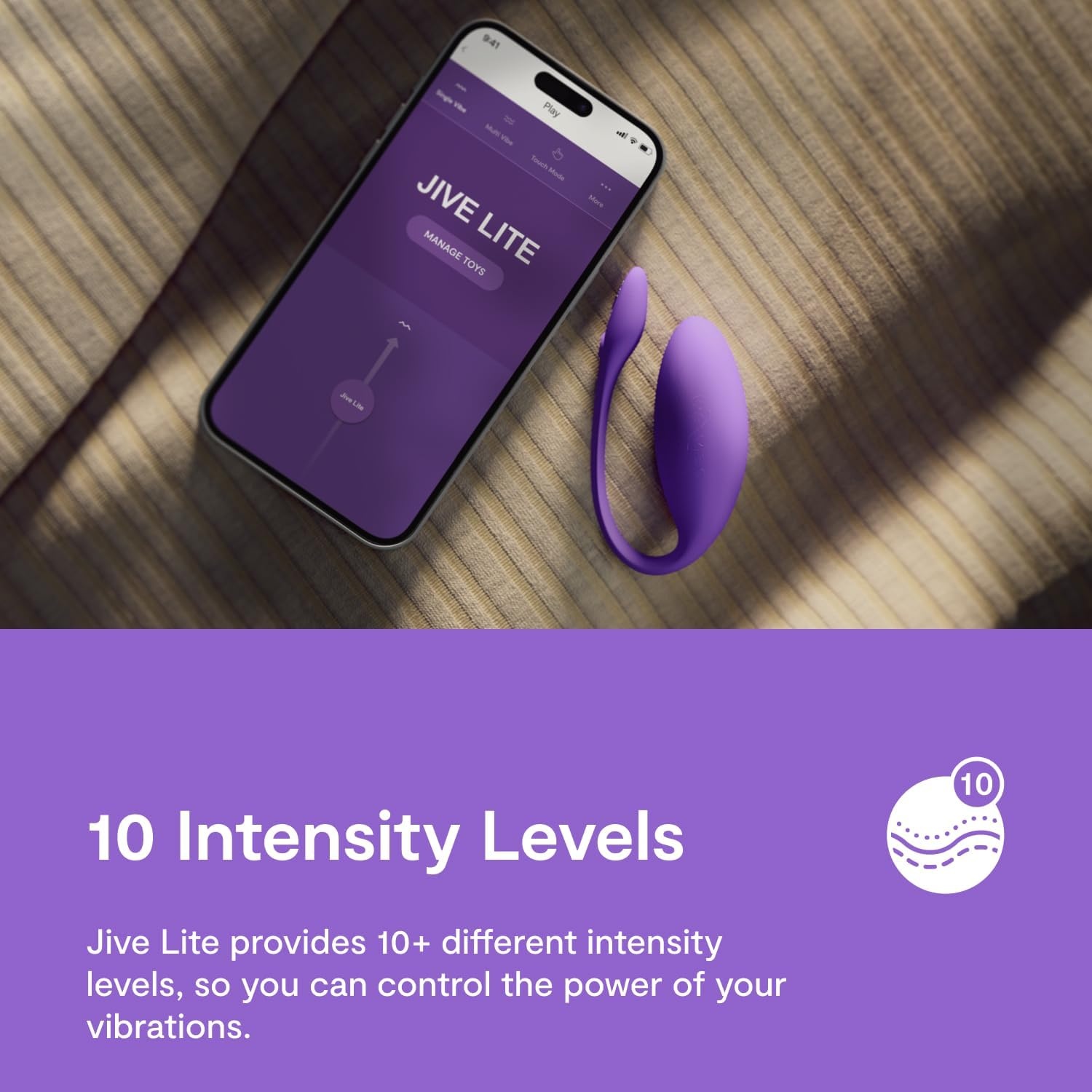image:imageWeVibe Jive Lite Wearable Panty Vibrator for Women Discreet App Control G Spot Massager Adult Sex Toys with 10 Intensity Levels Egg Vibrators Gifts for Female Couples BlackPurple