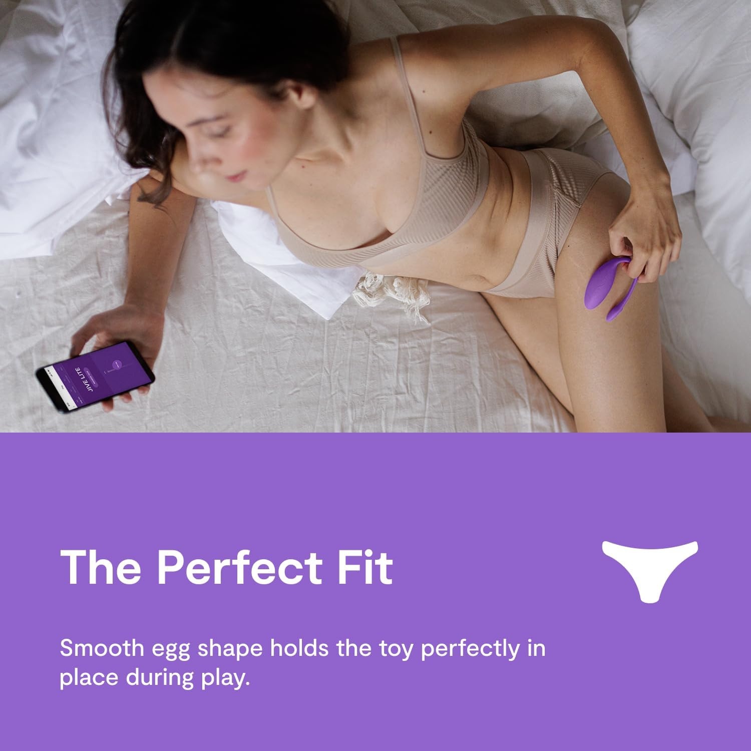 image:imageWeVibe Jive Lite Wearable Panty Vibrator for Women Discreet App Control G Spot Massager Adult Sex Toys with 10 Intensity Levels Egg Vibrators Gifts for Female Couples BlackPurple