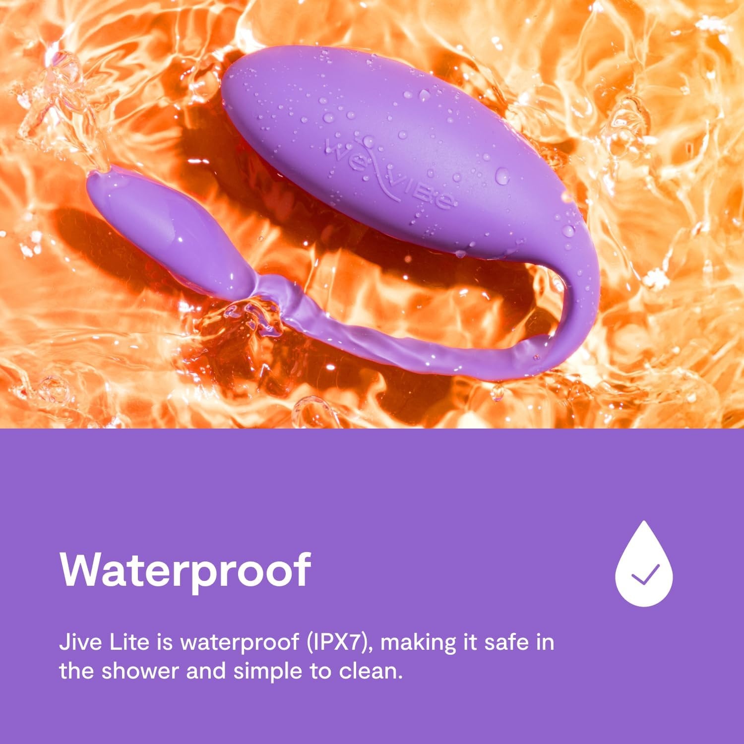 image:imageWeVibe Jive Lite Wearable Panty Vibrator for Women Discreet App Control G Spot Massager Adult Sex Toys with 10 Intensity Levels Egg Vibrators Gifts for Female Couples BlackPurple