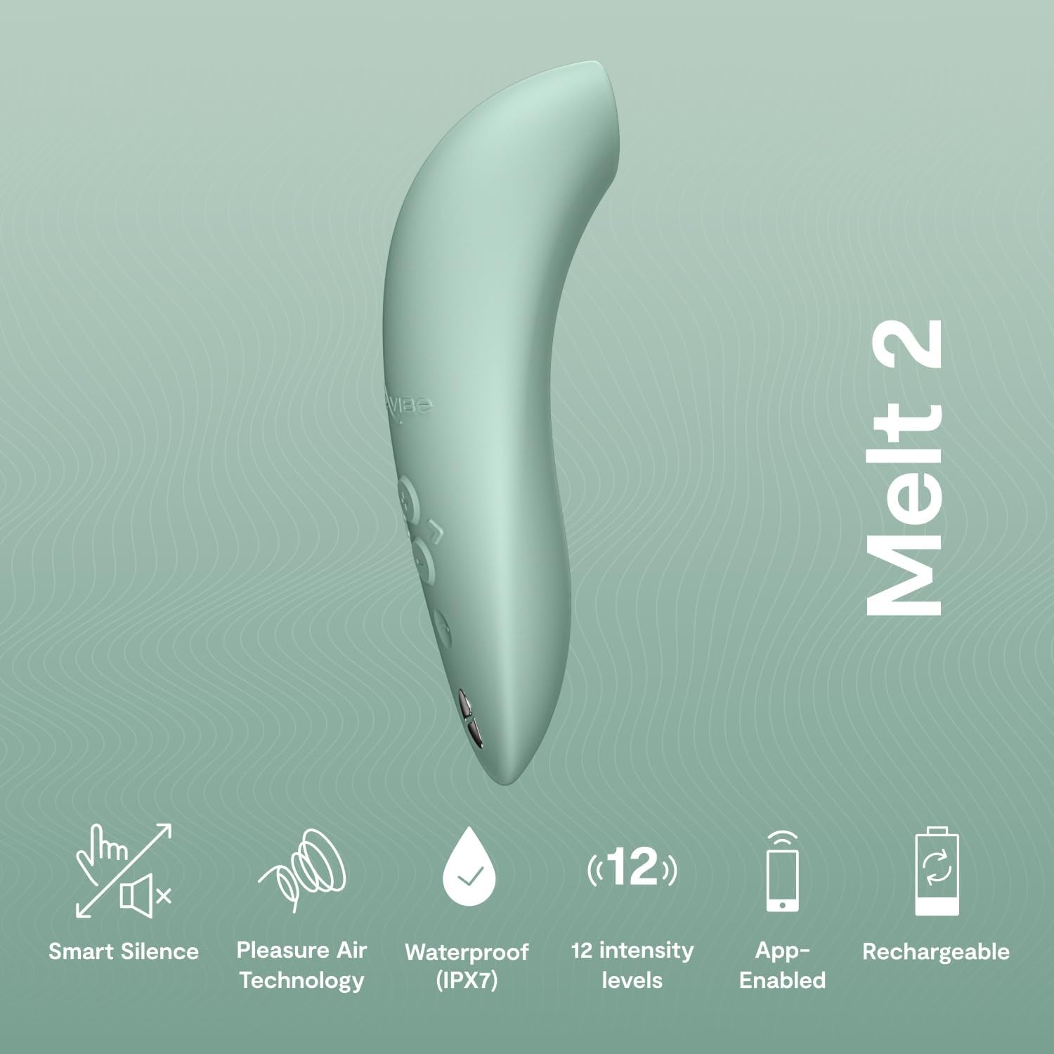 image:imageWeVibe Melt 2 Clitoris Vibrator Clitoral Stimulator Adult Sex Toys for Women Clit Sucker Female Personal Massager App Control Suction Masturbator 12 Intensities amp 6 Sucking Patterns Sage