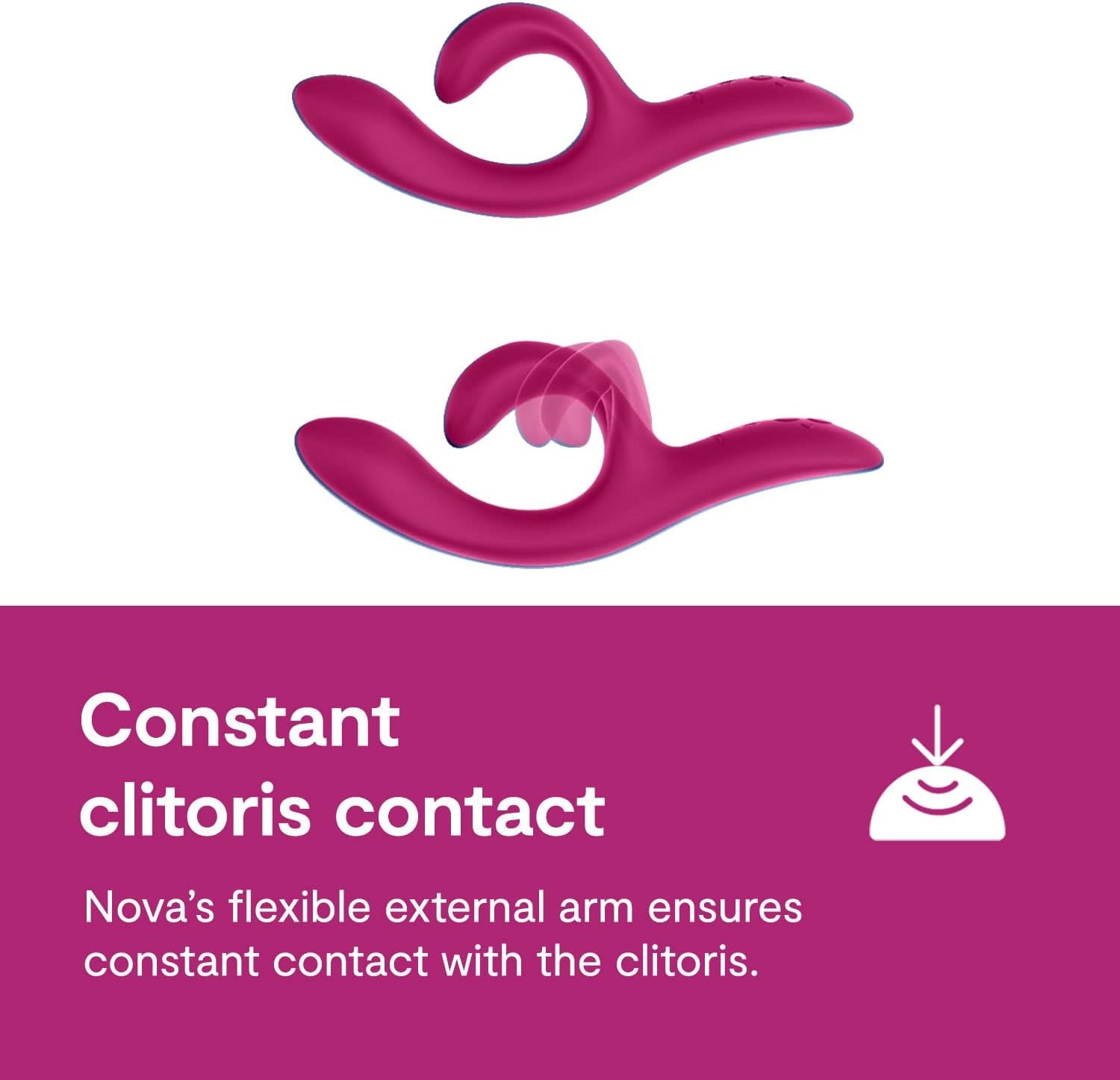 image:imageWeVibe Nova 2 Dual Rabbit Vibrator for Women Dildo Vibrator Adult Sex Toy Female Clitoral Stimulator G Spot Massager with 10 Vibration Modes Remote App Control Sex Toy for Couples BlueFuchsia