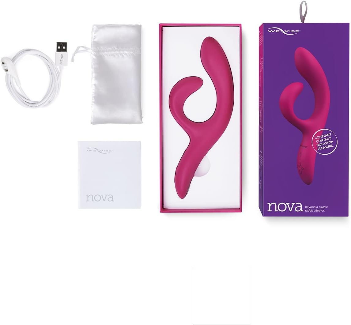 image:imageWeVibe Nova 2 Dual Rabbit Vibrator for Women Dildo Vibrator Adult Sex Toy Female Clitoral Stimulator G Spot Massager with 10 Vibration Modes Remote App Control Sex Toy for Couples BlueFuchsia