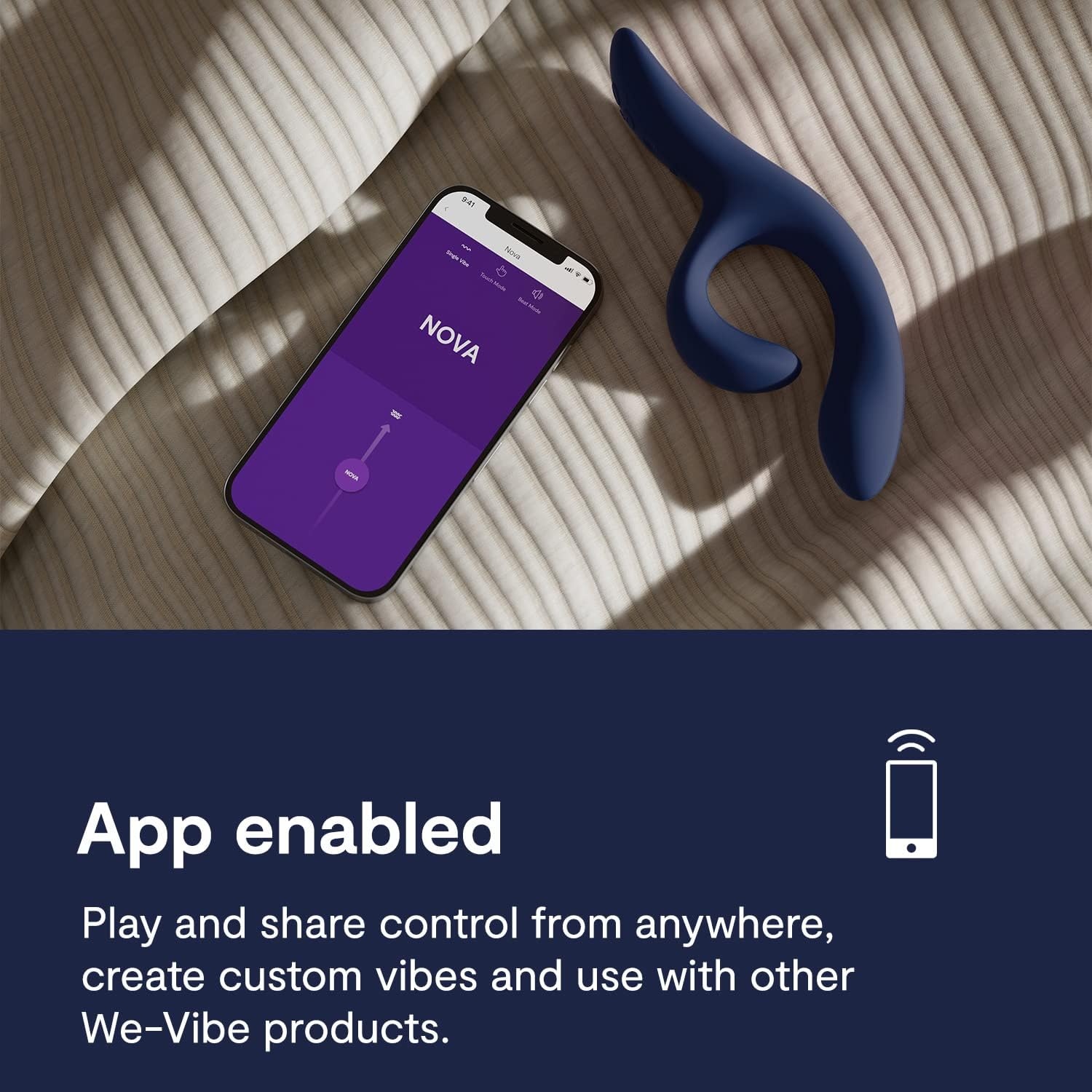 image:imageWeVibe Nova 2 Dual Rabbit Vibrator for Women Dildo Vibrator Adult Sex Toy Female Clitoral Stimulator G Spot Massager with 10 Vibration Modes Remote App Control Sex Toy for Couples BlueBlue