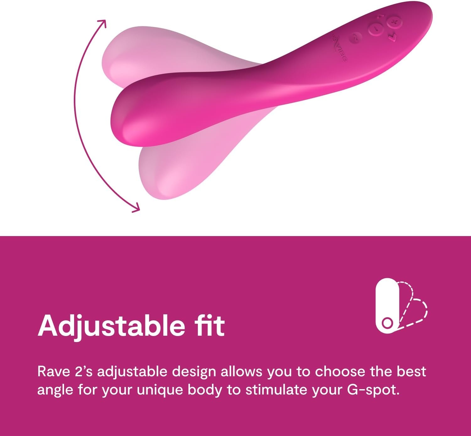 image:imageWeVibe Rave 2 G Spot Vibrator App Controlled GSpot Stimulator Vibrator Dildo Adult Sex Toy for Women amp Couples Personal Massager with 10 Vibration Modes Waterproof amp Rechargeable Pink