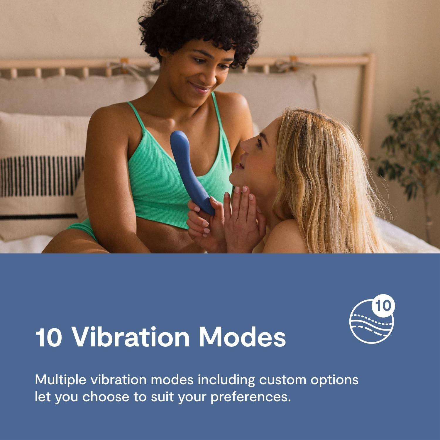 image:imageWeVibe Rave 2 G Spot Vibrator App Controlled GSpot Stimulator Vibrator Dildo Adult Sex Toy for Women amp Couples Personal Massager with 10 Vibration Modes Waterproof amp Rechargeable Blue