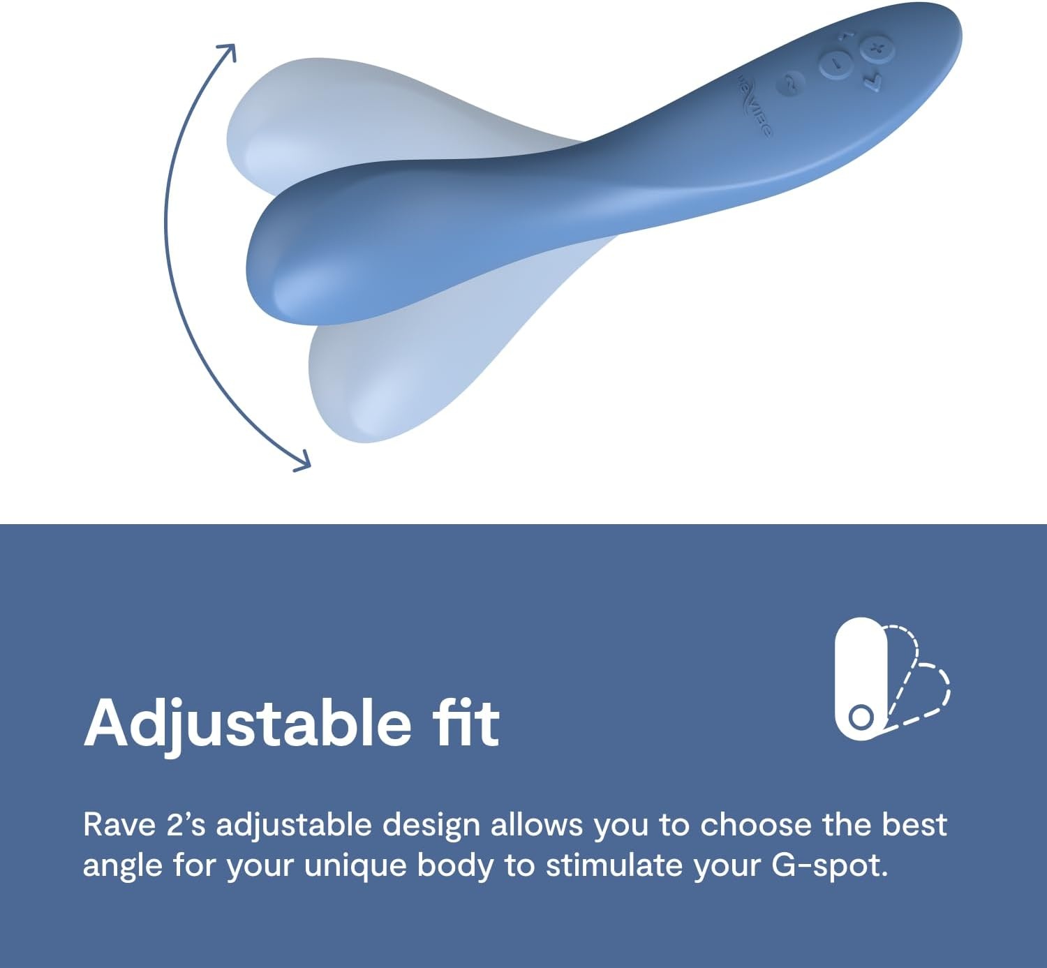 image:imageWeVibe Rave 2 G Spot Vibrator App Controlled GSpot Stimulator Vibrator Dildo Adult Sex Toy for Women amp Couples Personal Massager with 10 Vibration Modes Waterproof amp Rechargeable Blue