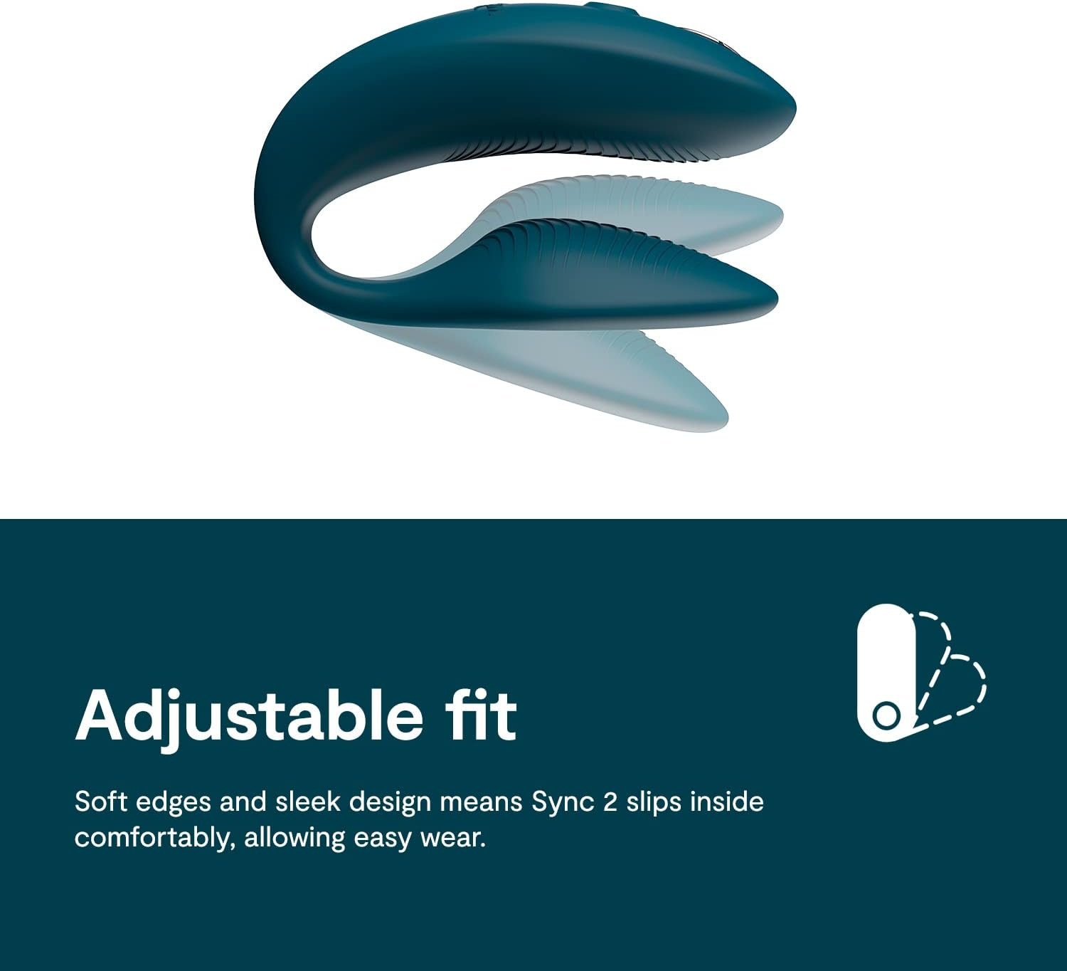 image:imageWeVibe Sync 2 Couples Vibrator Wearable Remote Control Vibrating Adult Sex Toy App Controlled G Spot amp Clitoral Stimulator Dual Stimulation with 10 Speeds Waterproof amp Rechargeable PurpleGreen