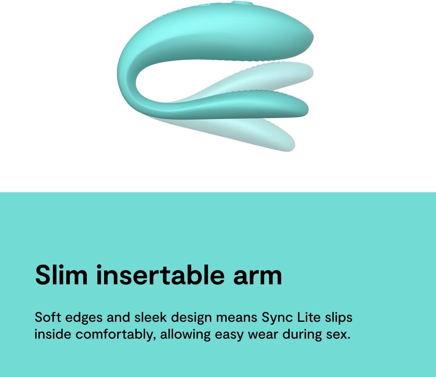 image:imageWeVibe Sync Lite Couples Vibrator Wearable App Control Vibrating Adult Sex Toy G Spot amp Clitoral Stimulator Dual Stimulation with 10 Speeds Adults Sex Toys for Couples Rechargeable AquaAqua