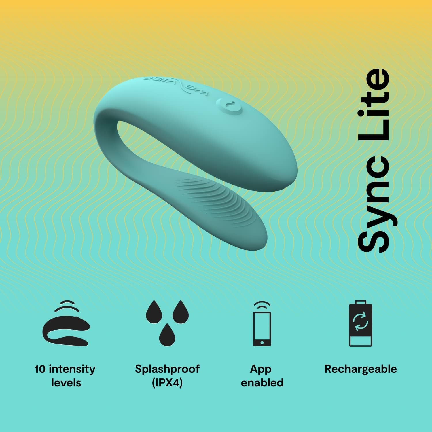 image:imageWeVibe Sync Lite Couples Vibrator Wearable App Control Vibrating Adult Sex Toy G Spot amp Clitoral Stimulator Dual Stimulation with 10 Speeds Adults Sex Toys for Couples Rechargeable AquaSync Lite