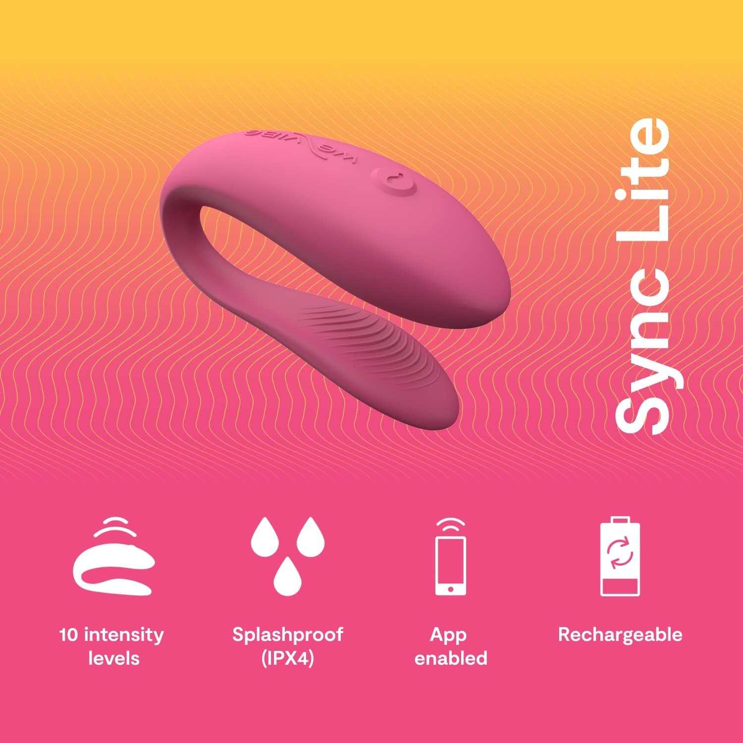 image:imageWeVibe Sync Lite Couples Vibrator Wearable App Control Vibrating Adult Sex Toy G Spot amp Clitoral Stimulator Dual Stimulation with 10 Speeds Adults Sex Toys for Couples Rechargeable AquaSync Lite