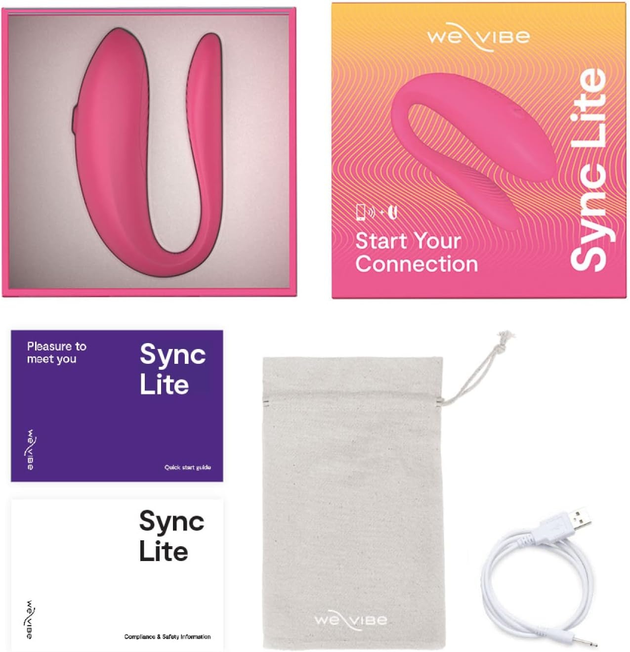image:imageWeVibe Sync Lite Couples Vibrator Wearable App Control Vibrating Adult Sex Toy G Spot amp Clitoral Stimulator Dual Stimulation with 10 Speeds Adults Sex Toys for Couples Rechargeable AquaSync Lite