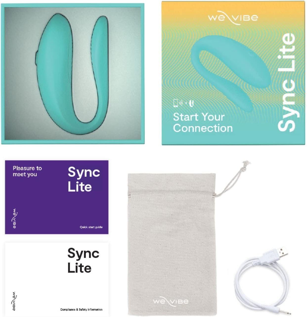 image:imageWeVibe Sync Lite Couples Vibrator Wearable App Control Vibrating Adult Sex Toy G Spot amp Clitoral Stimulator Dual Stimulation with 10 Speeds Adults Sex Toys for Couples Rechargeable AquaSync Lite