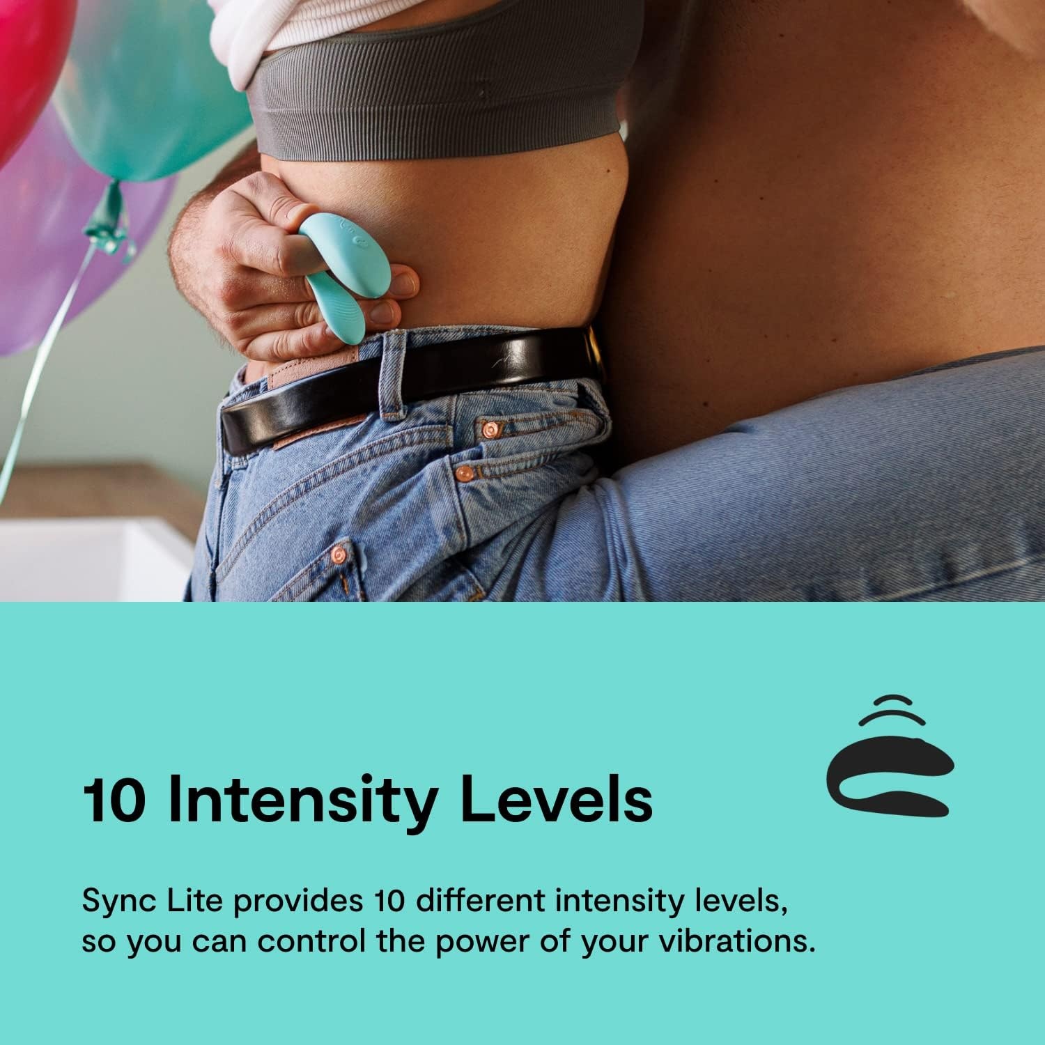 image:imageWeVibe Sync Lite Couples Vibrator Wearable App Control Vibrating Adult Sex Toy G Spot amp Clitoral Stimulator Dual Stimulation with 10 Speeds Adults Sex Toys for Couples Rechargeable AquaAqua