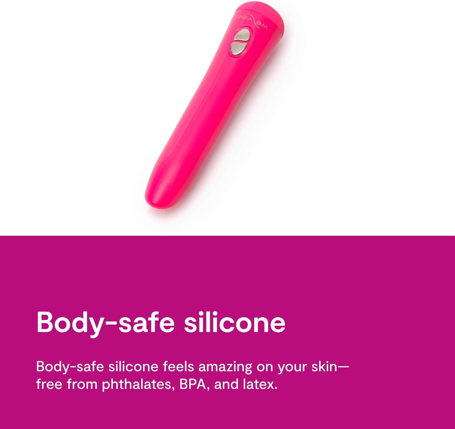image:imageWeVibe Tango Bullet Vibrator for Women Vibrating Sex Toy for Her Mini Clitoral Stimulator Massager with 8 Vibration Modes Waterproof Rechargeable Adult Toys for Couples PinkRose Pink