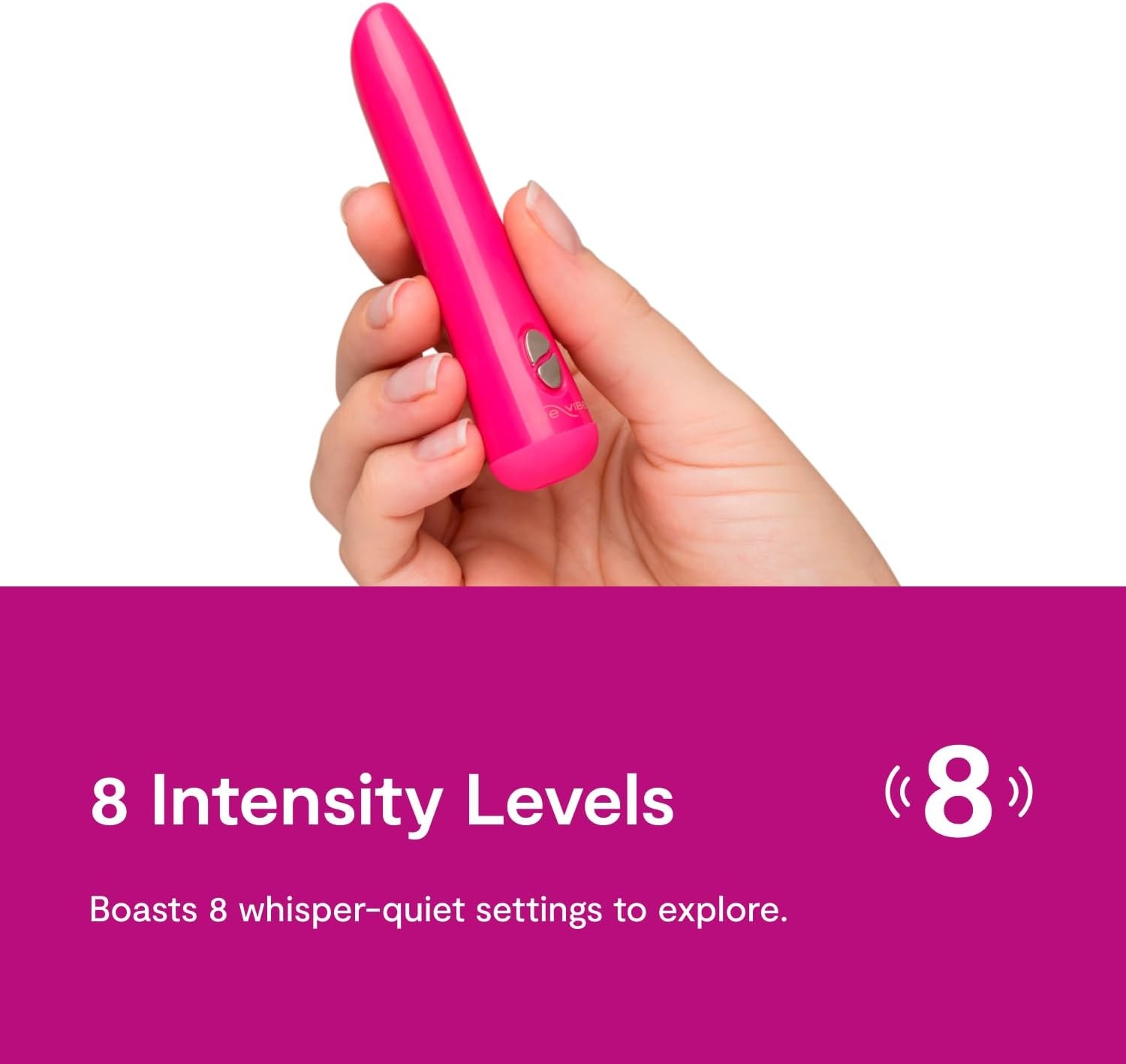 image:imageWeVibe Tango Bullet Vibrator for Women Vibrating Sex Toy for Her Mini Clitoral Stimulator Massager with 8 Vibration Modes Waterproof Rechargeable Adult Toys for Couples PinkRose Pink