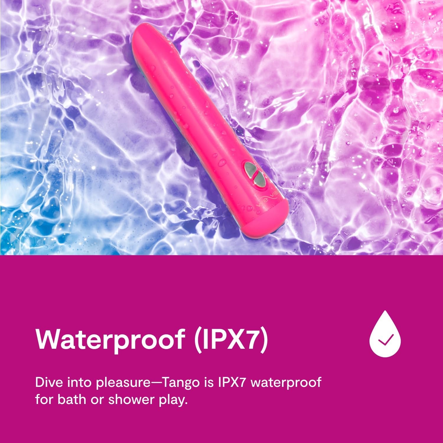 image:imageWeVibe Tango Bullet Vibrator for Women Vibrating Sex Toy for Her Mini Clitoral Stimulator Massager with 8 Vibration Modes Waterproof Rechargeable Adult Toys for Couples PinkRose Pink
