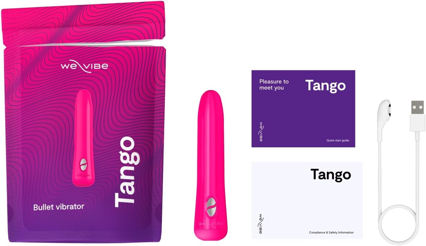 image:imageWeVibe Tango Bullet Vibrator for Women Vibrating Sex Toy for Her Mini Clitoral Stimulator Massager with 8 Vibration Modes Waterproof Rechargeable Adult Toys for Couples PinkRose Pink