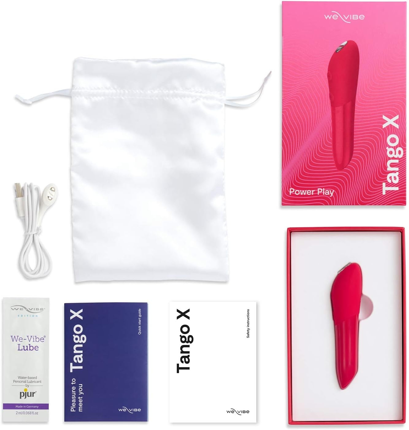image:imageWeVibe Tango Bullet Vibrator for Women Vibrating Sex Toy for Her Mini Clitoral Stimulator Massager with 8 Vibration Modes Waterproof Rechargeable Adult Toys for Couples PinkTango X