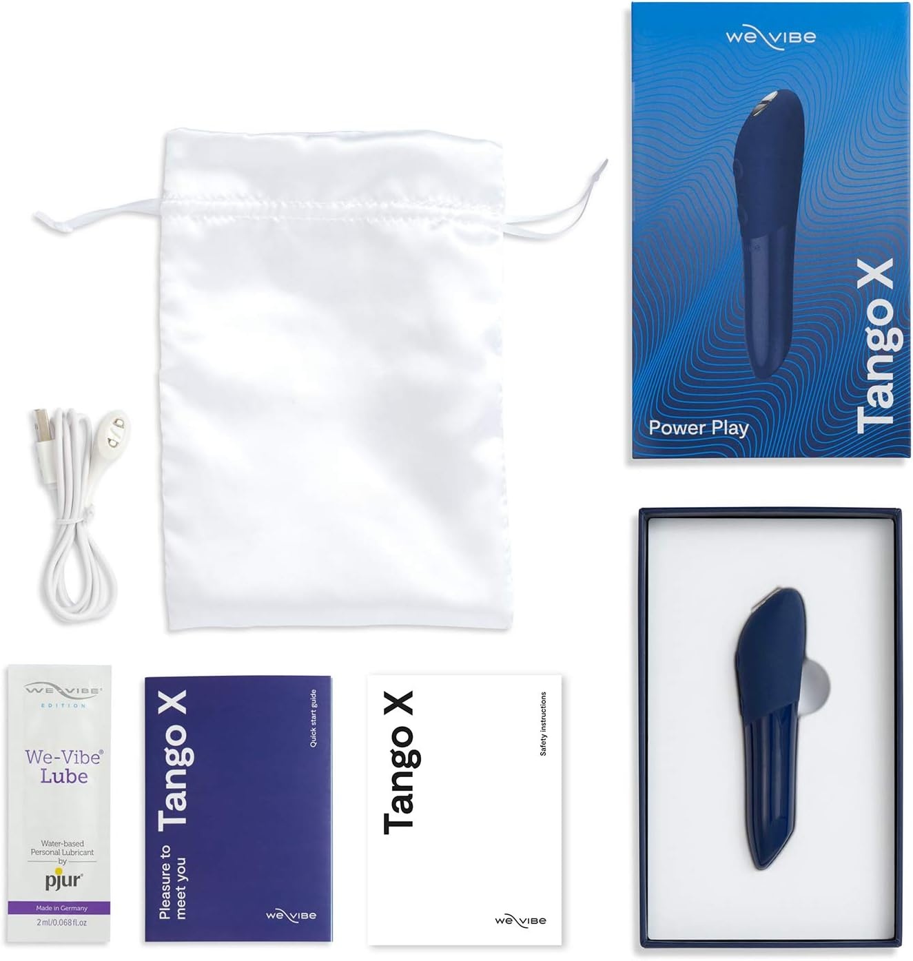 image:imageWeVibe Tango X Bullet Vibrator Sex Toy Adult Toys for Women amp Couples Vibrating Sex Toy for Her Mini Clitoris Stimulator 8 Intensity Levels Gifts for Women Waterproof Blue