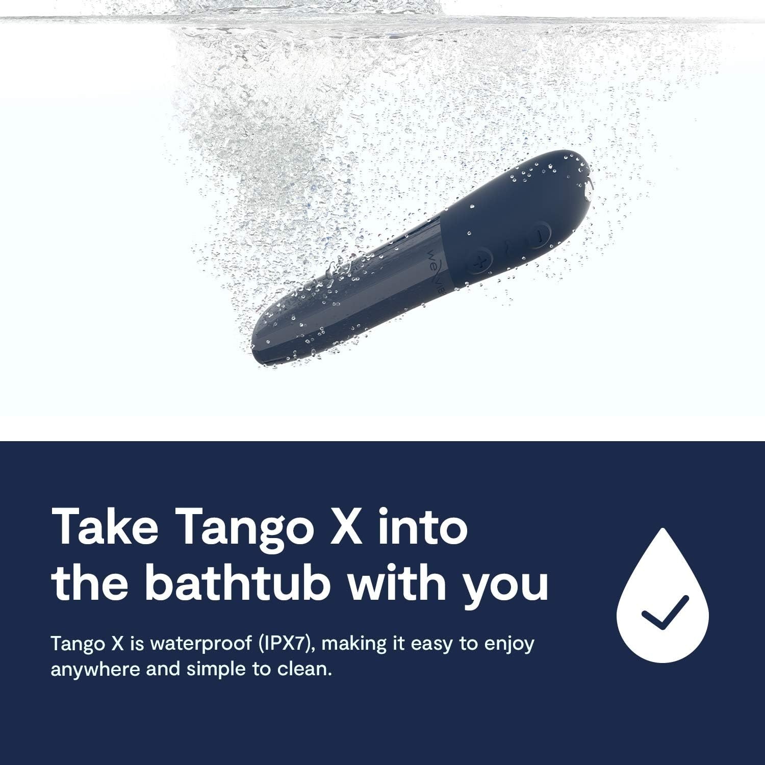 image:imageWeVibe Tango X Bullet Vibrator Sex Toy Adult Toys for Women amp Couples Vibrating Sex Toy for Her Mini Clitoris Stimulator 8 Intensity Levels Gifts for Women Waterproof Blue