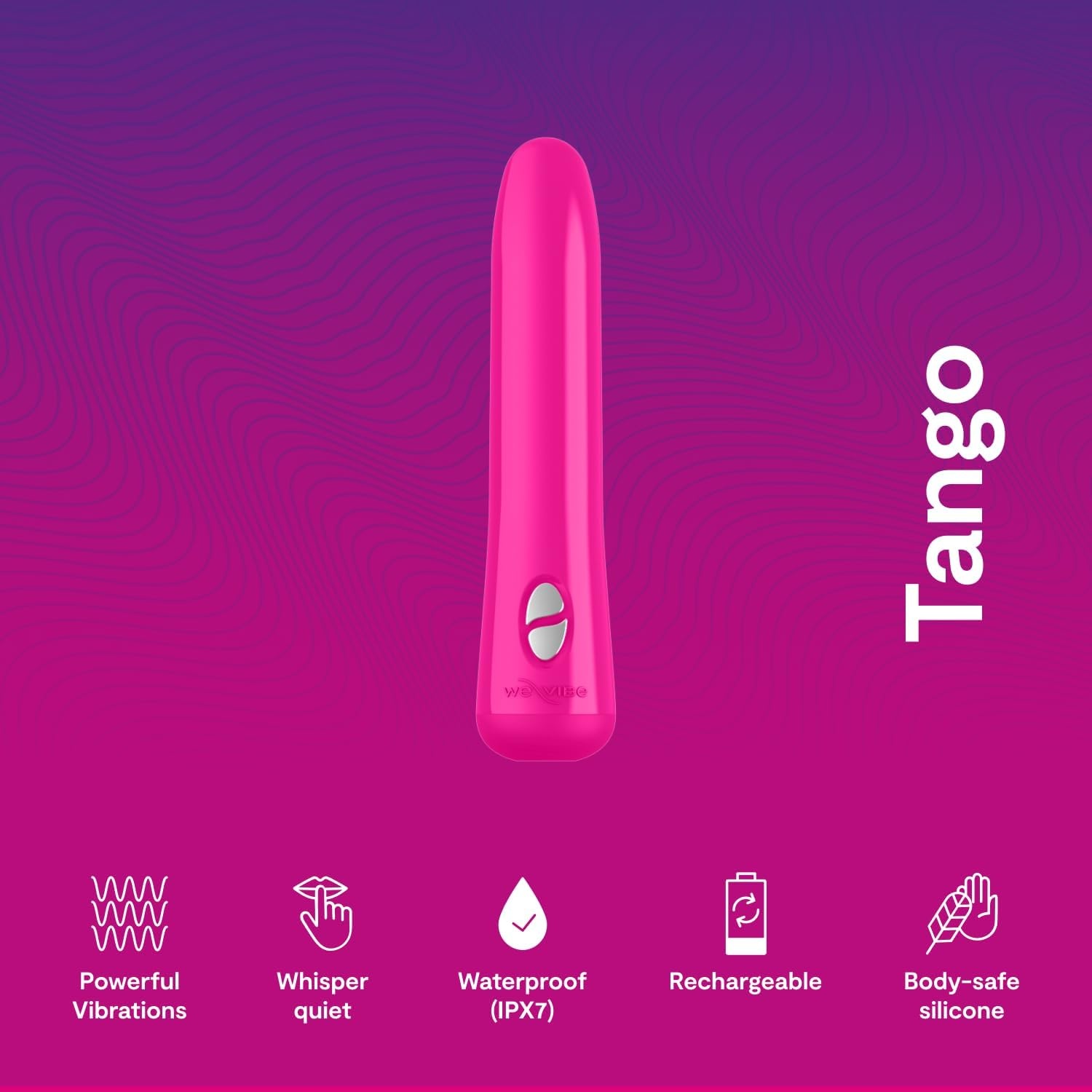 image:imageWeVibe Tango X Bullet Vibrator Sex Toy Adult Toys for Women amp Couples Vibrating Sex Toy for Her Mini Clitoris Stimulator 8 Intensity Levels Gifts for Women Waterproof RedRose Pink