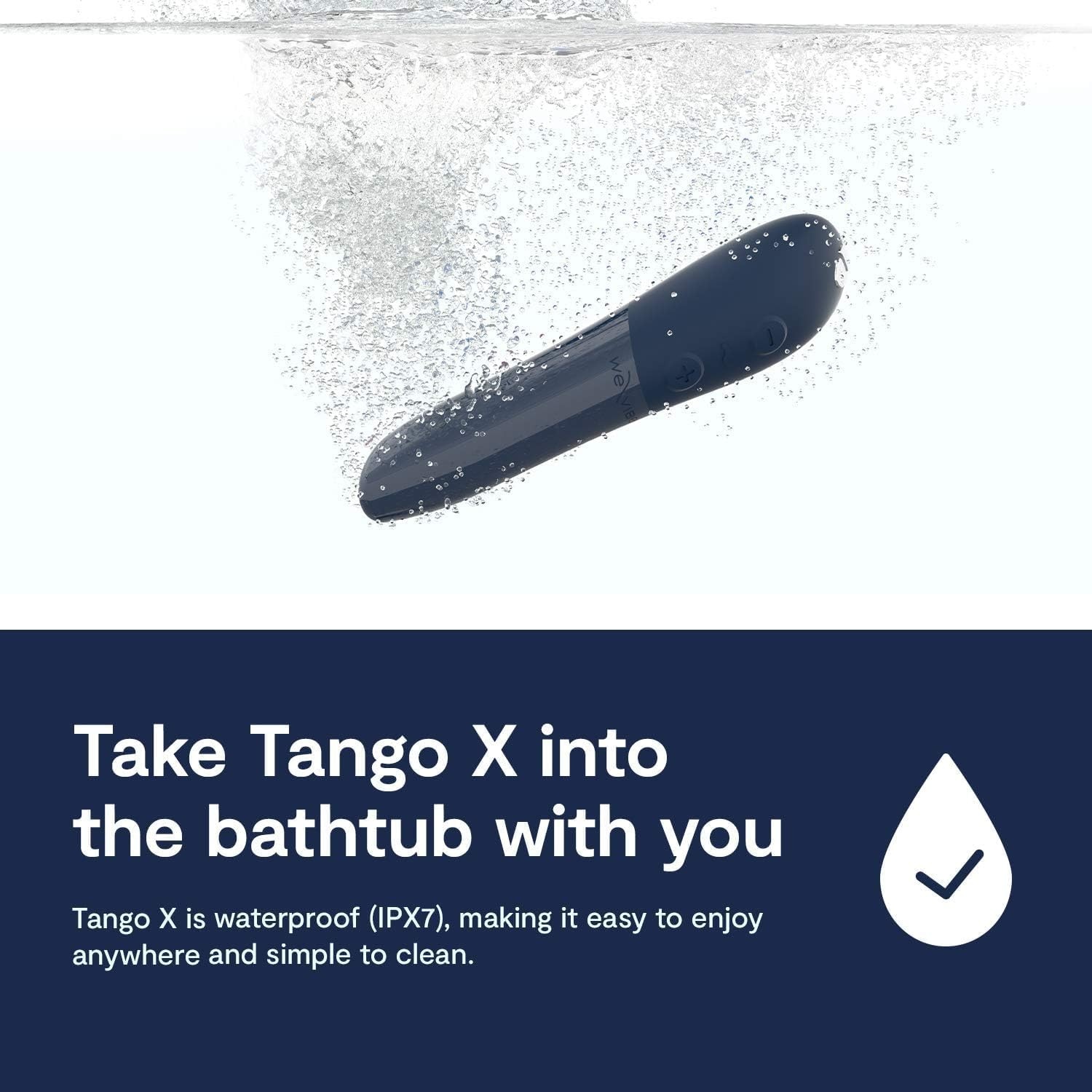 image:imageWeVibe Tango X Bullet Vibrator Sex Toy Adult Toys for Women amp Couples Vibrating Sex Toy for Her Mini Clitoris Stimulator 8 Intensity Levels Gifts for Women Waterproof Blue