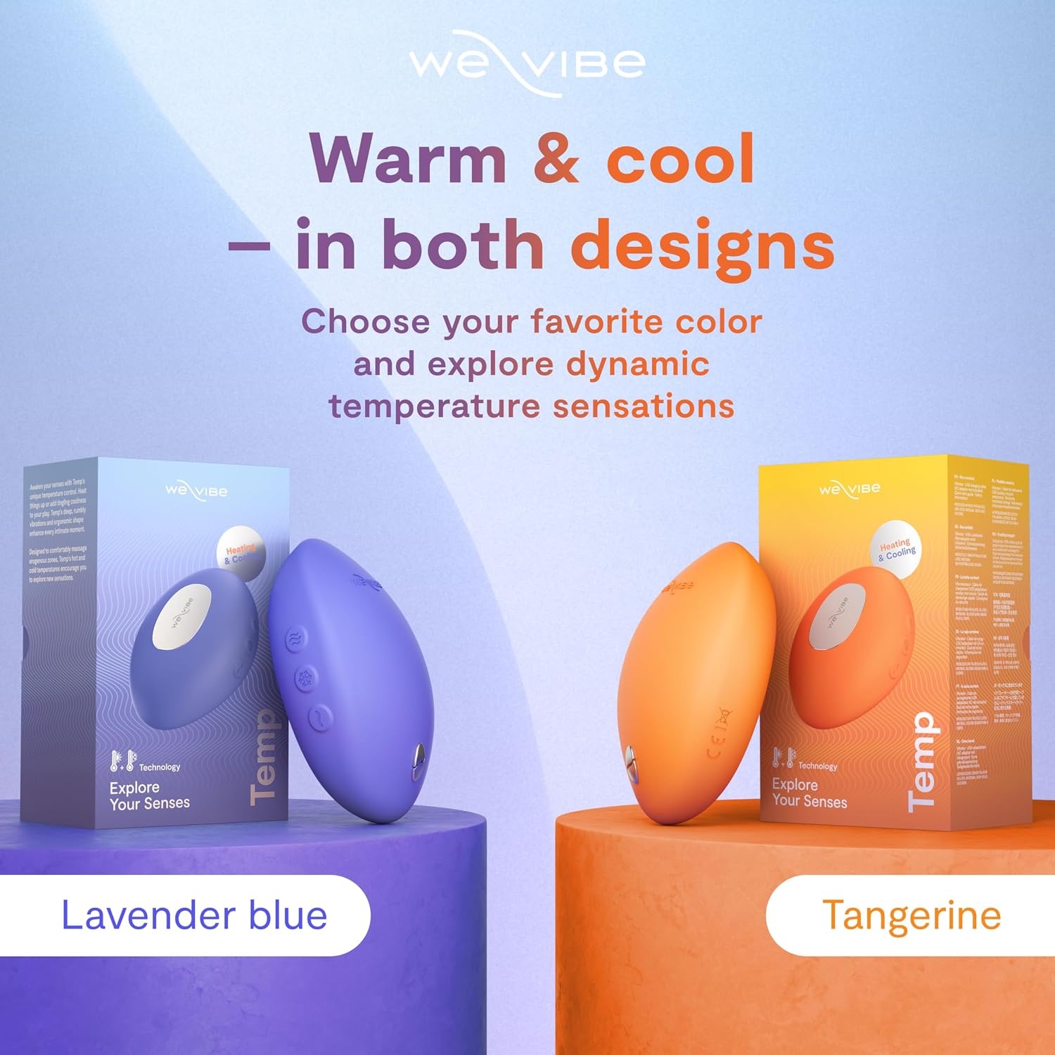 image:imageWeVibe Temp LayOn Vibrator for Women Heating amp Cooling Clitoral Vibrator Temperature Play Adult Sex Toy Powerful Quiet Silicone Clit Stimulator Waterproof Rechargeable Couples Toy BlueBlue