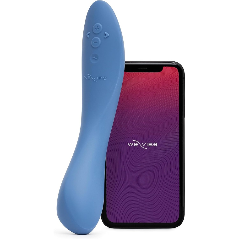 image:imageWeVibe Rave 2 G Spot Vibrator App Controlled GSpot Stimulator Vibrator Dildo Adult Sex Toy for Women amp Couples Personal Massager with 10 Vibration Modes Waterproof amp Rechargeable Blue