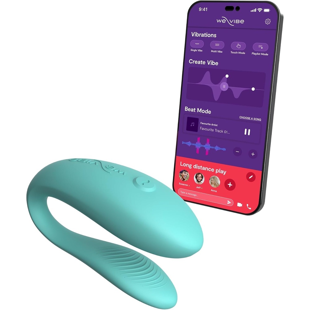 image:imageWeVibe Sync Lite Couples Vibrator Wearable App Control Vibrating Adult Sex Toy G Spot amp Clitoral Stimulator Dual Stimulation with 10 Speeds Adults Sex Toys for Couples Rechargeable AquaSync Lite