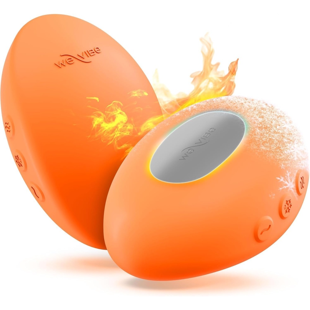image:imageWeVibe Temp LayOn Vibrator for Women  Heating amp Cooling Clitoral Vibrator  Temperature Play Adult Sex Toy  Powerful Quiet Silicone Clit Stimulator  Waterproof Rechargeable Couples Toy  BlueOrange