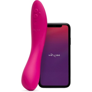 We-Vibe Rave 2 G Spot Vibrator | App Controlled G-Spot Stimulator Vibrator Dildo | Adult Sex Toy for Women & Couples | Personal Massager with 10 Vibration Modes | Waterproof & Rechargeable | Pink
