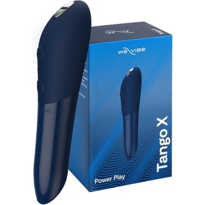 We-Vibe Tango X Bullet Vibrator Sex Toy | Adult Toys for Women & Couples | Vibrating Sex Toy for Her | Mini Clitoris Stimulator | 8 Intensity Levels | Gifts for Women | Waterproof | Blue