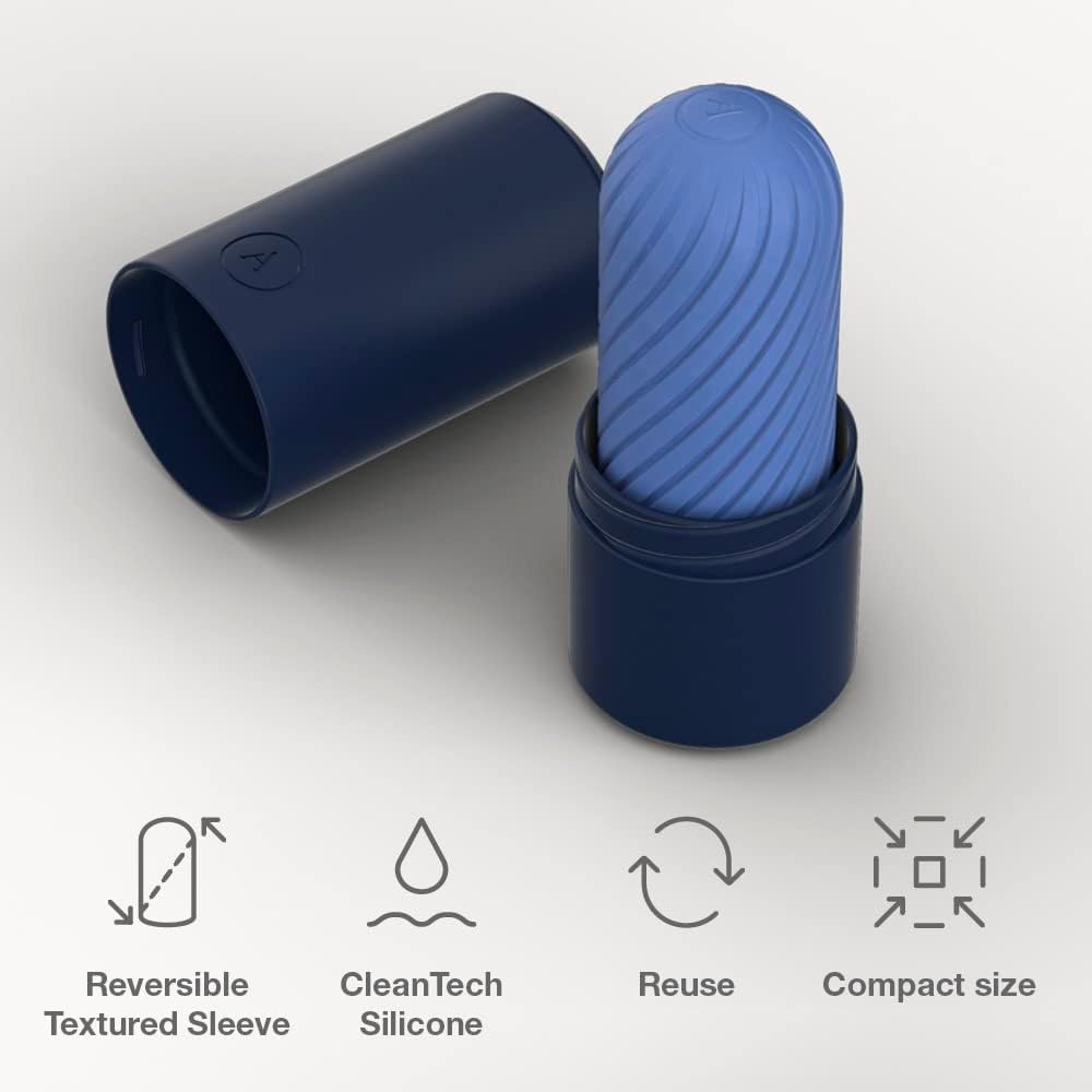 image:imageArcwave Ghost Male Masturbator Adult Toys for Him Resuable Textured Mens Stroker Silicone Penis Sleeve for Men Adult Male Sex Toys for Couples Penis Cup for Sex Doll Oral Stimulation BlueBlue