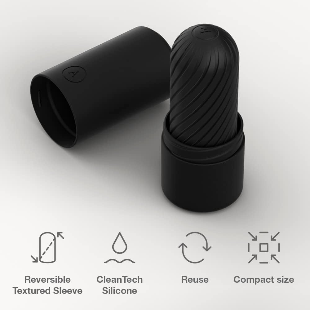 image:imageArcwave Ghost Male Masturbator Adult Toys for Him Resuable Textured Mens Stroker Silicone Penis Sleeve for Men Adult Male Sex Toys for Couples Penis Cup for Sex Doll Oral Stimulation BlueBlack