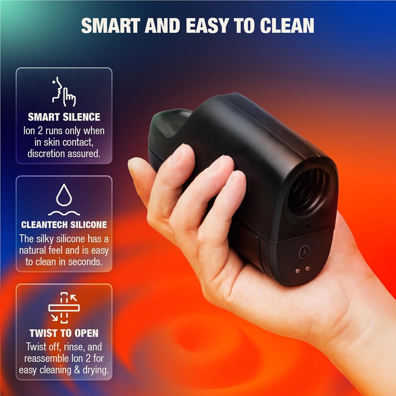 image:imageArcwave Ion 2 Male Masturbator Pleasure Air Penis Stimulator Smart Silence Penis Stroker Silicone Sex Toy for Men HandsFree Auto Pilot Modes Waterproof amp Easy Clean Compact Adult Toy for Him