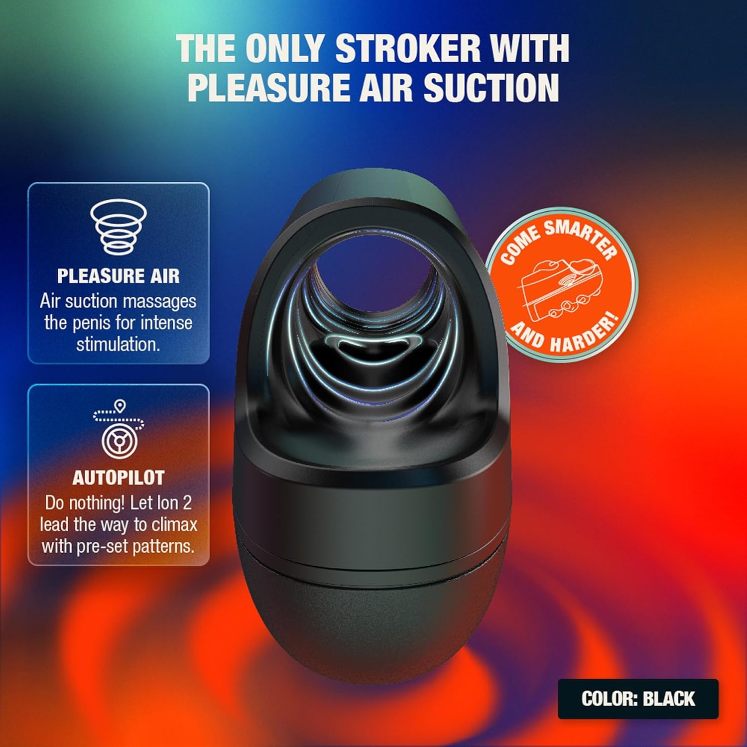 image:imageArcwave Ion 2 Male Masturbator Pleasure Air Penis Stimulator Smart Silence Penis Stroker Silicone Sex Toy for Men HandsFree Auto Pilot Modes Waterproof amp Easy Clean Compact Adult Toy for Him