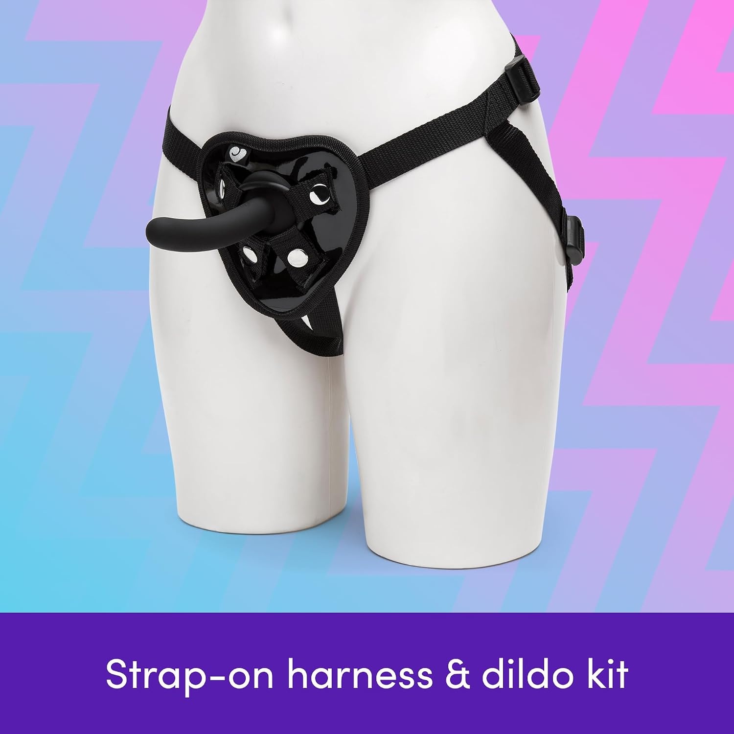image:imageLovehoney Beginners Unisex Strap On Dildo amp Harness Kit 5 Inch Silicone Strap On for Pegging Play Adjustable Harness Set with 3 ORings Anal Dildo Adult Sex Toy Couples Gift Black