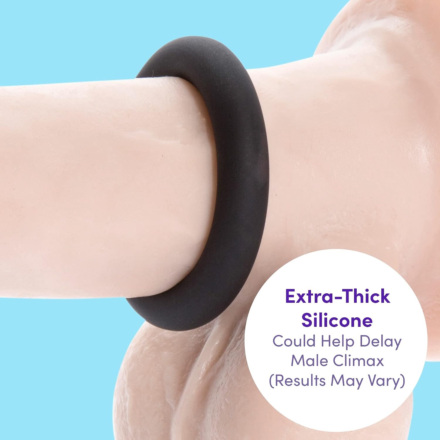 image:imageLovehoney Get Hard Extra Thick Love Ring Set Hypoallergenic Silicone Pack of 3