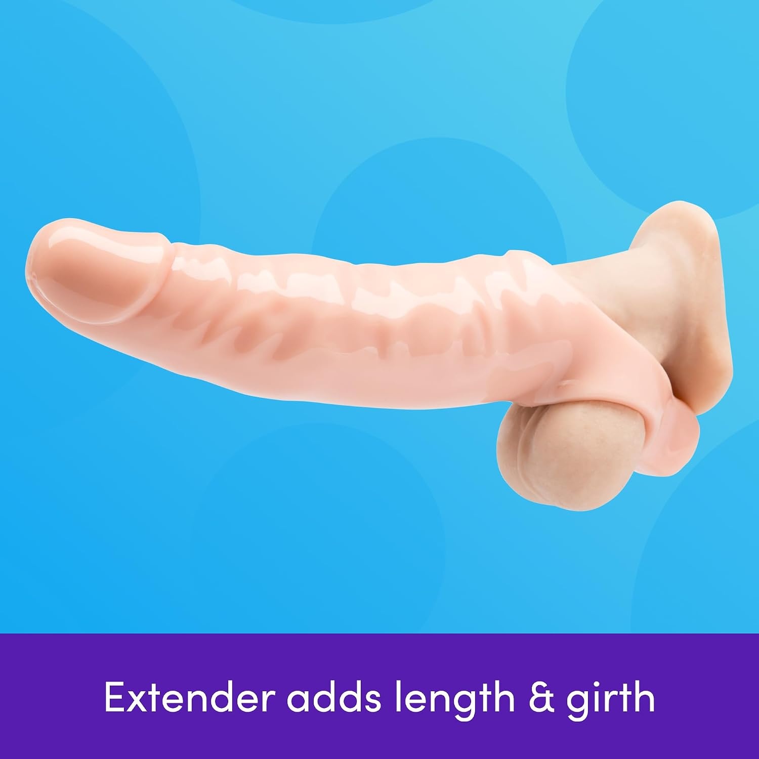 image:imageLovehoney Mega Mighty Thick Penis Sleeve 13 Extra Inches Penis Extender with Ball Loop Realistic Sexual Stimulation Device Couples Cock amp Girth Enhancer Adult Sex Toys for Men ClearFlesh Pink