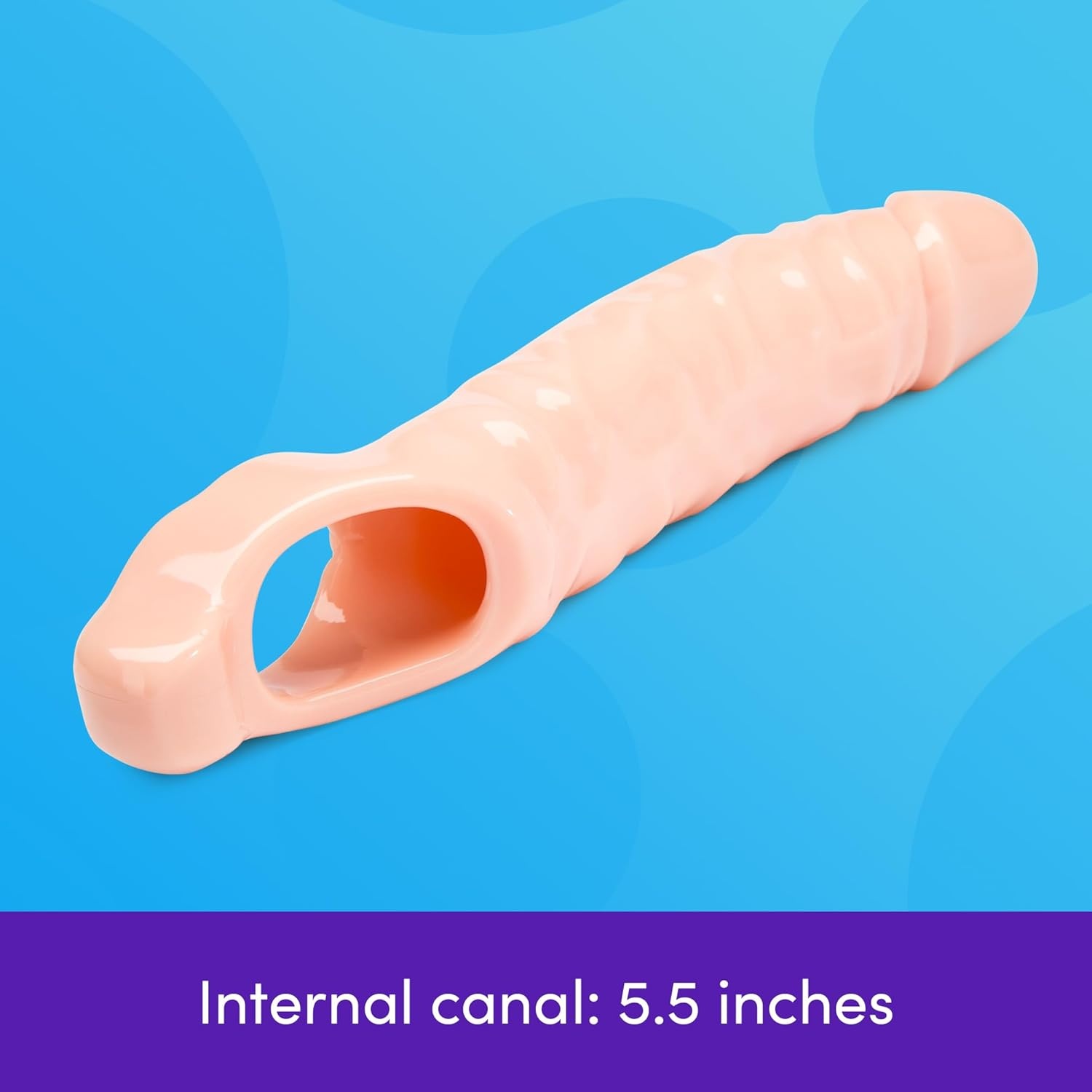 image:imageLovehoney Mega Mighty Thick Penis Sleeve 13 Extra Inches Penis Extender with Ball Loop Realistic Sexual Stimulation Device Couples Cock amp Girth Enhancer Adult Sex Toys for Men ClearFlesh Pink