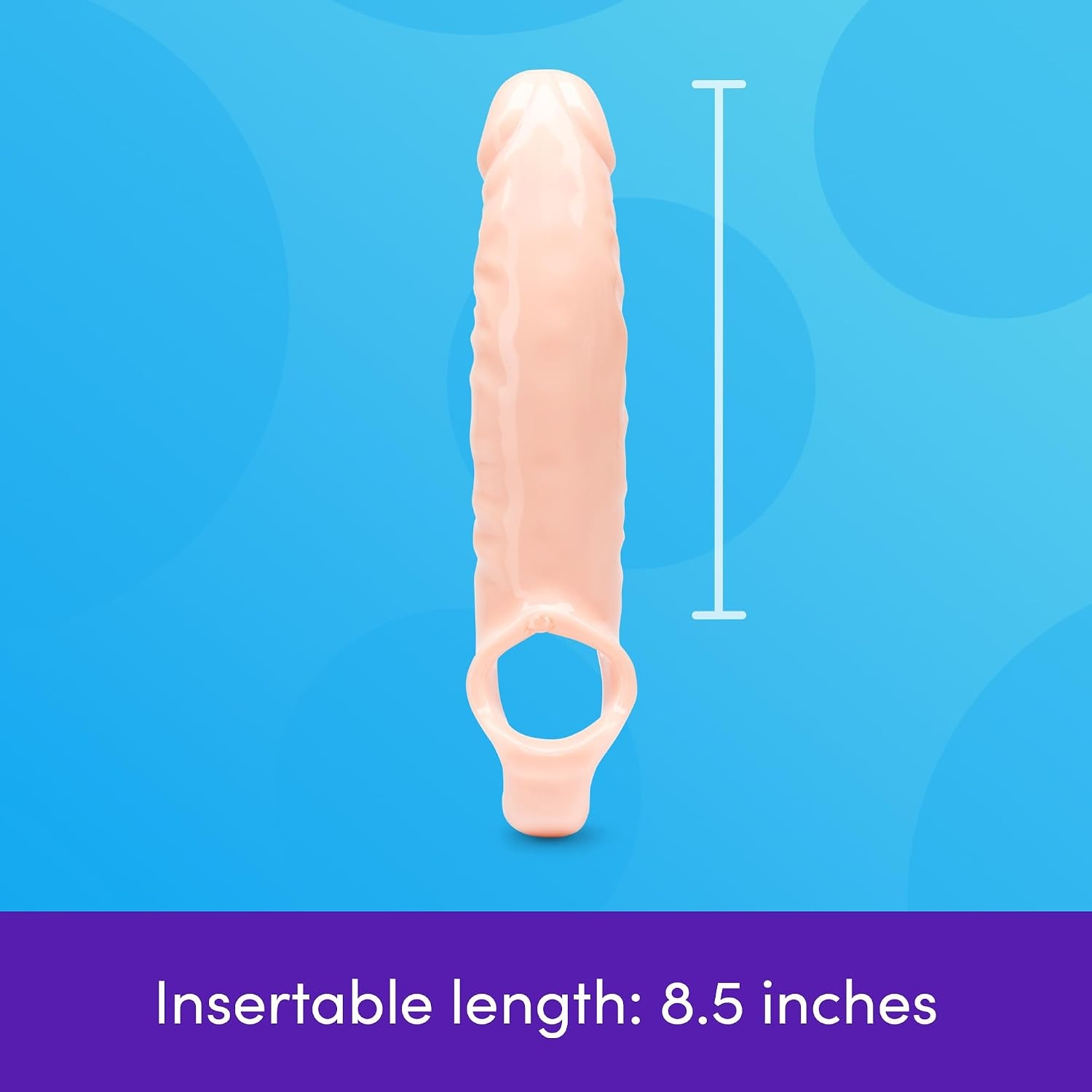 image:imageLovehoney Mega Mighty Thick Penis Sleeve 13 Extra Inches Penis Extender with Ball Loop Realistic Sexual Stimulation Device Couples Cock amp Girth Enhancer Adult Sex Toys for Men ClearFlesh Pink