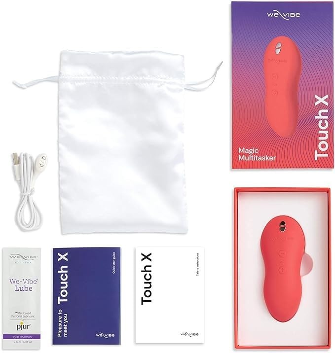 image:imagePjur Aqua WaterBased Personal Lubricant 34 fl oz amp WeVibe Touch X Coral Powerful Mini Massager Vibrator Female Sex Toys Bundle