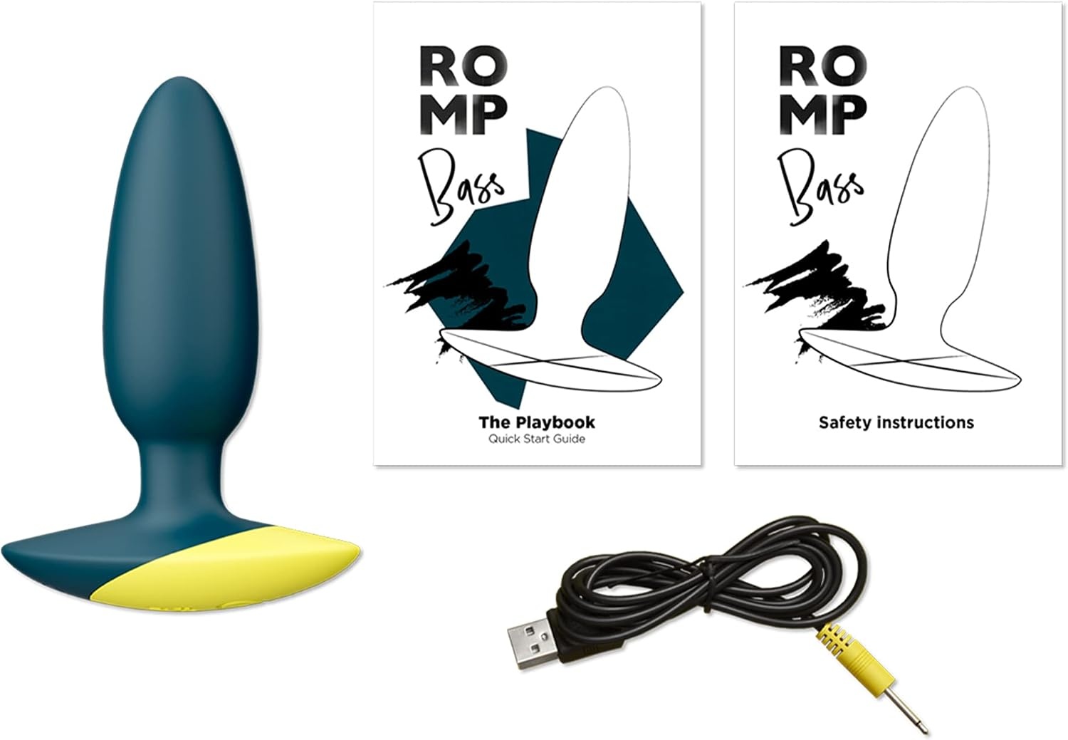 image:imageROMP Bass Vibrating Butt Plug Silicone Anal Plug for Men Women amp Couples 6 Vibration Modes Prostate Massager Waterproof Adult Toy 4 InchDark Green