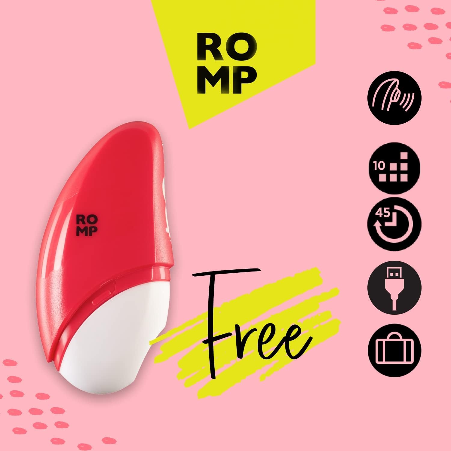 image:imageROMP Beat Bullet Vibrator Sex Toy Adult Sex Toys for Women Men amp Couples Powerful Clitoris Stimulator 6 Intensity Levels Pleasure Tools for Stimulation Couples Vibrator Gifts for WomenPleasure Kit