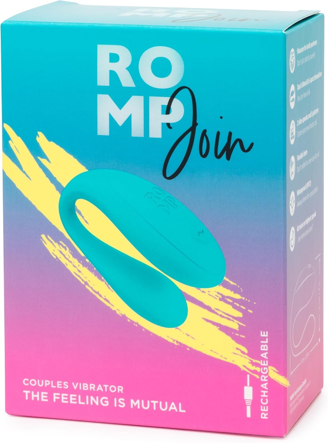 image:imageROMP Cello Vibrating Egg Vibrator Sex Toys G Spot Vibrator for Women with Remote Control 6 Intensity Levels amp 4 Patterns Waterproof Stimulator Rechargeable Couples Gift Adult Sex ToyJoin