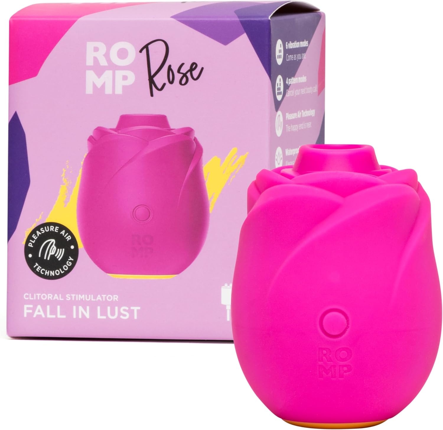 image:imageROMP Rose Clitoral Sucking Vibrator for Women Rose Toy Clit Stimulator with 6 Vibration Modes Suction Adult Toy Waterproof Rechargeable Sex Toy for Female Stimulation amp Pleasure