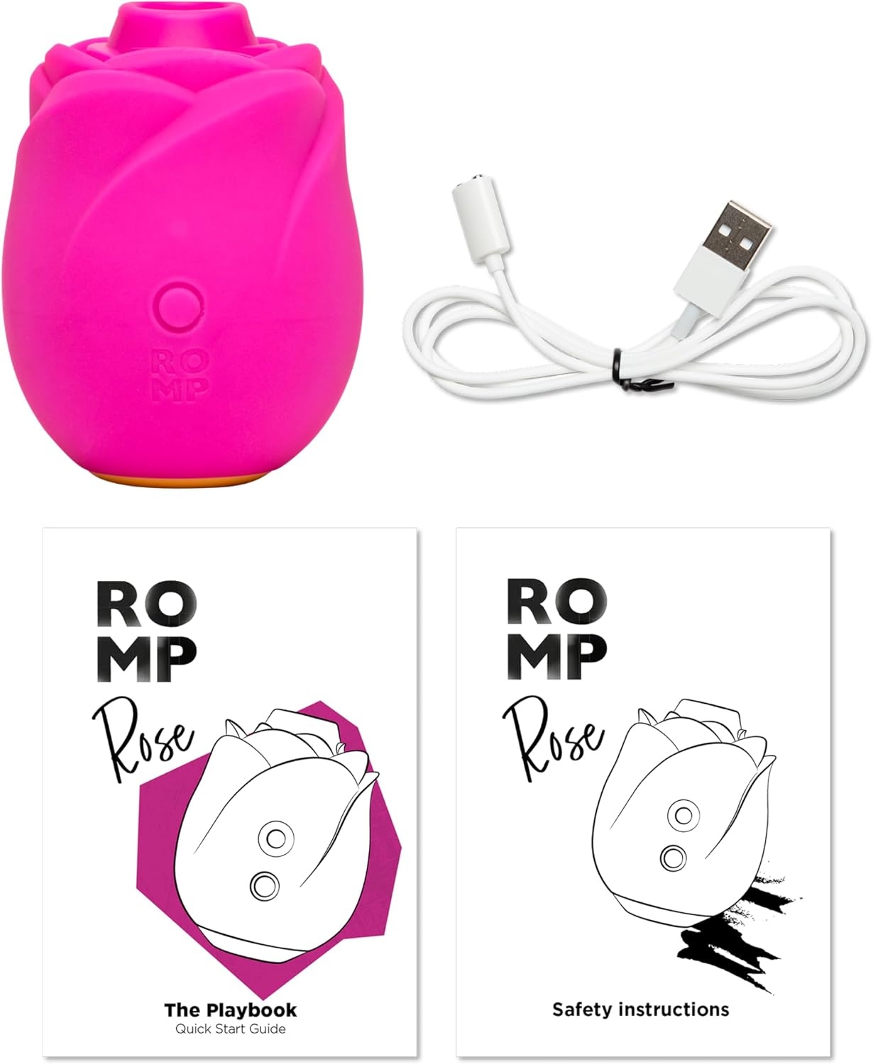 image:imageROMP Rose Clitoral Sucking Vibrator for Women Rose Toy Clit Stimulator with 6 Vibration Modes Suction Adult Toy Waterproof Rechargeable Sex Toy for Female Stimulation amp Pleasure