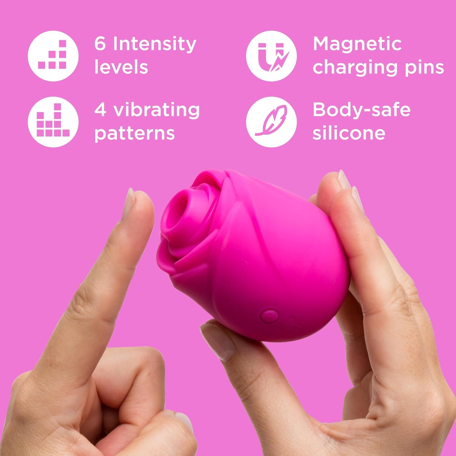 image:imageROMP Rose Clitoral Sucking Vibrator for Women Rose Toy Clit Stimulator with 6 Vibration Modes Suction Adult Toy Waterproof Rechargeable Sex Toy for Female Stimulation amp Pleasure