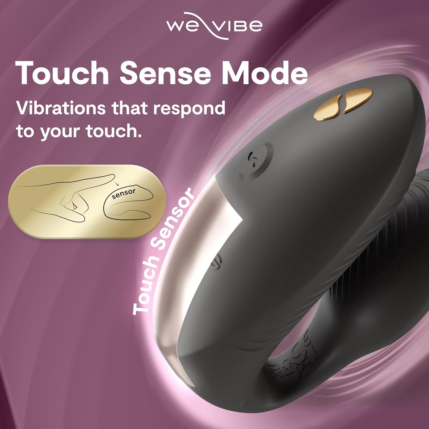 image:imageWeVibe Chorus Pro App Controlled Wireless Couples Vibrator Remote Controlled Adults Toy Silicone Stimulator with 10 Intensity Levels Clitoral amp GSpot Couples Sex Toy for Him amp Her PurpleBlack